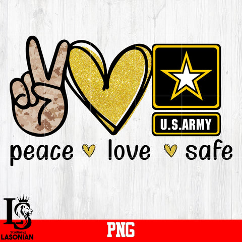 Peace Love Safe,U.S.ARMY png file