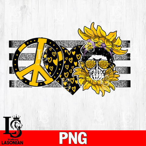 Peace Love Skull Mom  Png file