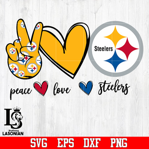 Peace Love Steelers svg,eps,dxf,png file