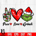 Peace Love Grinch SVG, Peace Love Santa Grinch Svg Dxf Eps Png file