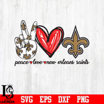 Peace Love New Orleans Saints svg eps dxf png file