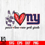 Peace Love New York Giants svg eps dxf png file