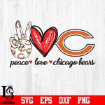 Peace love Chicago Bears svg eps dxf png file