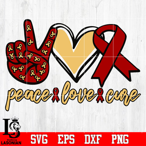 Peace love Cure svg dxf eps png file