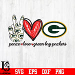 Peace love Green Bay Packers svg eps dxf png file