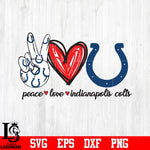 Peace love Indianapolis Colts svg eps dxf png file