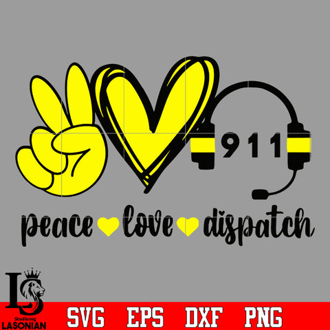 Peace love dispatcher svg eps dxf png file