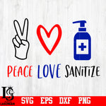 Peace love sanitize, Sanitizer, Social distance, Pandemic, Funny, Epidemy svg,eps,dxf,png file