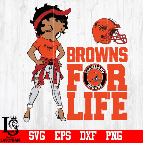Pettty Boop Cleveland Browns svg,eps,dxf,png file