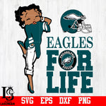 Philadelphia Eagles NFL Betty Boop 2 svg,eps,dxf,png file