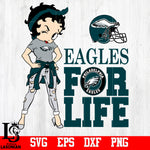 Philadelphia Eagles NFL Betty Boop svg,eps,dxf,png file