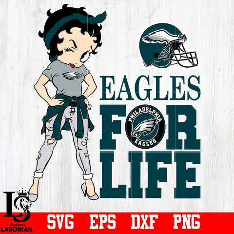 Philadelphia Eagles NFL Betty Boop svg,eps,dxf,png file
