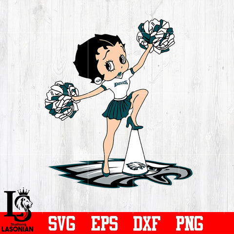 Philadelphia Eagles Betty Boop Cheerleader NFL svg eps dxf png file