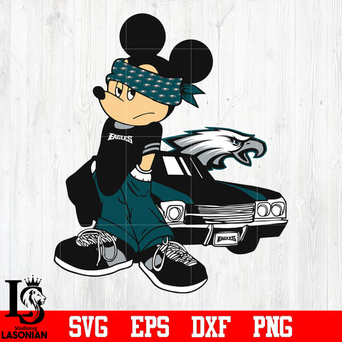 Philadelphia Eagles Gangster Mickey Mouse svg eps dxf png file