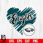 Philadelphia Eagles Logo,Philadelphia Eagles Heart NFL Svg Dxf Eps Png file