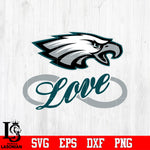 Philadelphia Eagles Love Svg Dxf Eps Png file