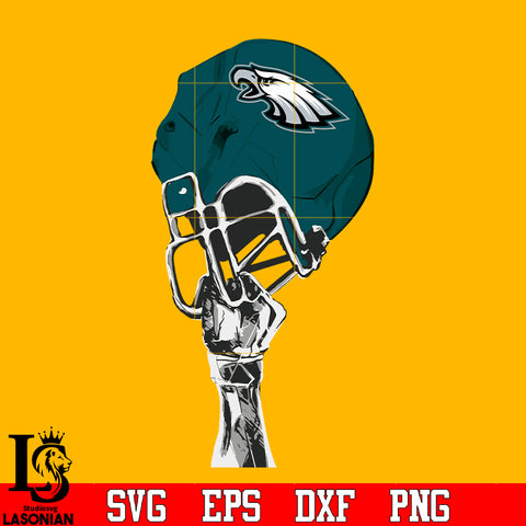 Philadelphia Eagles hand helmet svg eps dxf png file