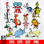 bundle Dr Seuss Small Wall, thing 1, thing 2, grich svg dxf png file