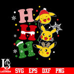 Pikachu ho ho ho Christmas Svg, Pokemon svg eps dxf png file
