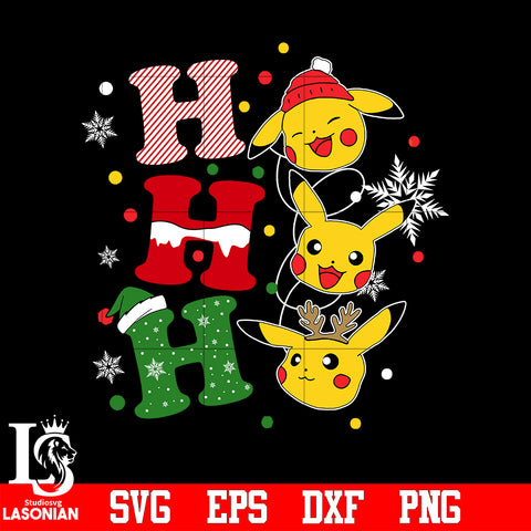 Pikachu ho ho ho Christmas Svg, Pokemon svg eps dxf png file – lasoniansvg