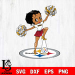 Pittsburgh Steelers Betty Boop Cheerleader NFL svg, NFL svg eps dxf png file