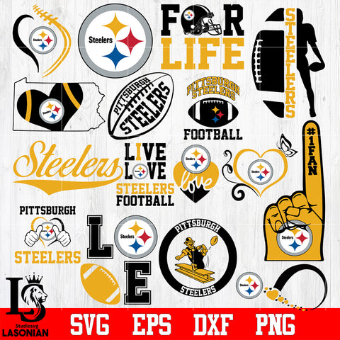 Pittsburgh Steelers SVG, SVG files for Cricut, Football SVG, Sports SVG Bundle Svg Dxf Eps Png file