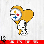 Pittsburgh Steelers Snoopy heart svg eps dxf png file