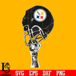 Pittsburgh Steelers hand helmet svg eps dxf png file