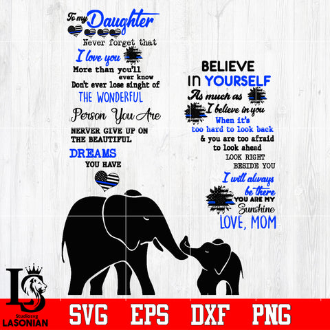 Police Daughter i love the wonderful, dreams Svg Dxf Eps Png file