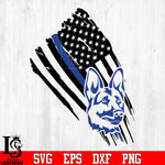 Police flag K9 svg eps dxf png file