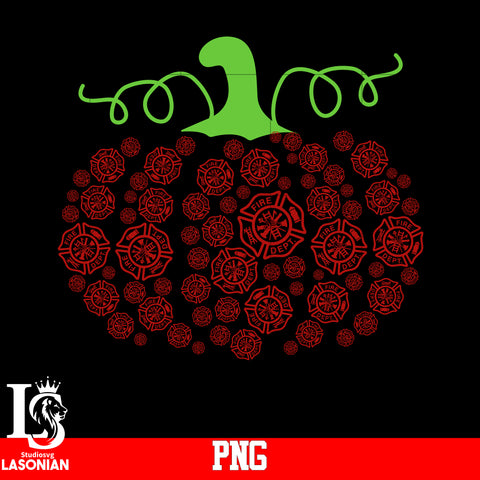 Pumpkin Firefighter PNG file