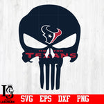 Punisher SKull Houston Texans svg,eps,dxf,png file