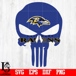 Punisher Skull Baltimore Ravens svg,eps,dxf,png file