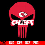 Punisher Skull Kansas City Chiefs svg,eps,dxf,png file