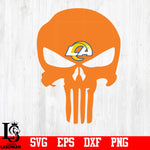 Punisher Skull Los Angeles Rams svg,eps,dxf,png file