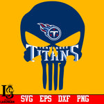 Punisher Skull Tennessee Titans svg,eps,dxf,png file