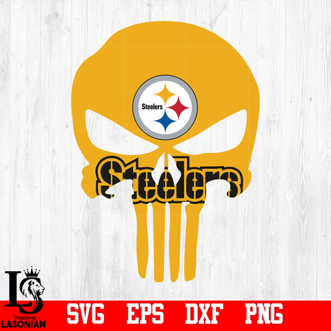 Punisher Skull pittsburgh steelers svg,eps,dxf,png file
