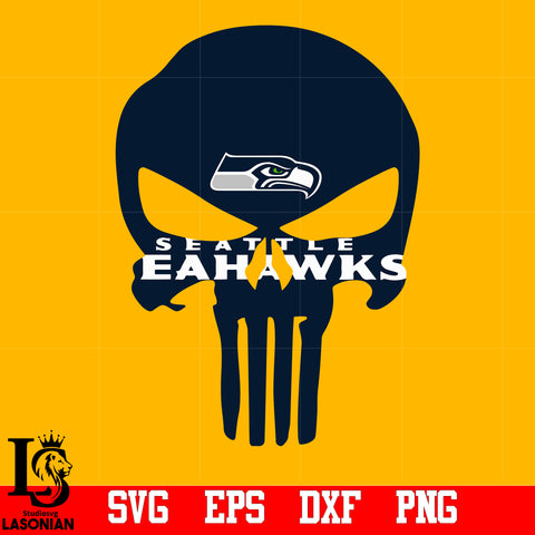 Punisher Skull seattle seahawks svg,eps,dxf,png file