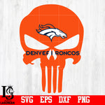 Punisher skull Denver Broncos svg,eps,dxf,png file