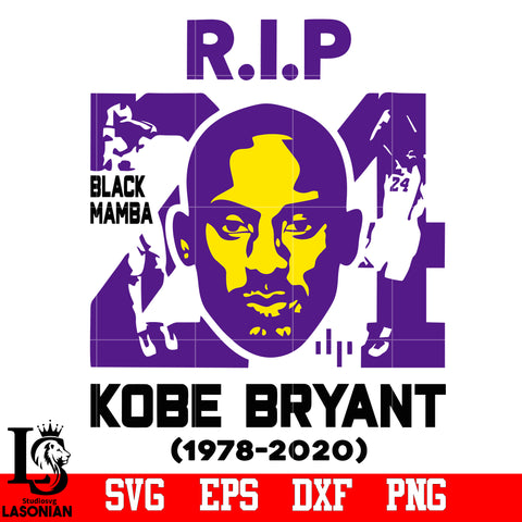 RIP KObe Bryant svg,eps,dxf,png file