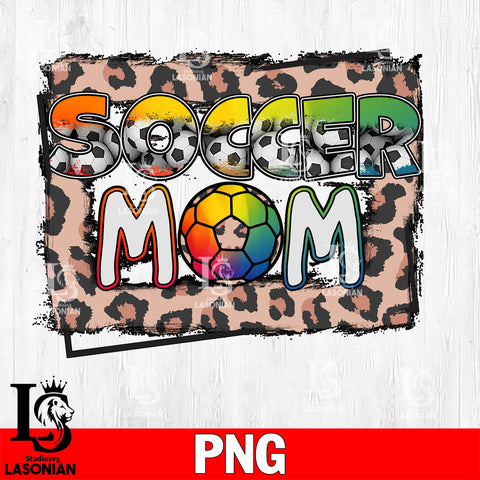 Rainbow Color Soccer Mom  Png file