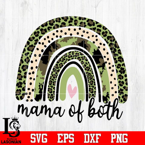 Rainbow Mama Of Both Svg