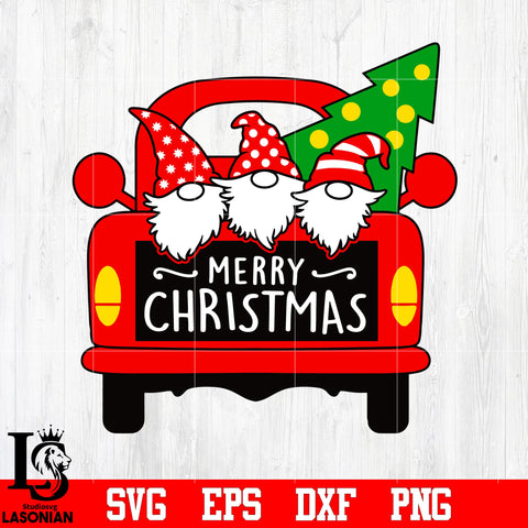 Red Truck Christmas Tree, Merry Christmas svg eps dxf png file