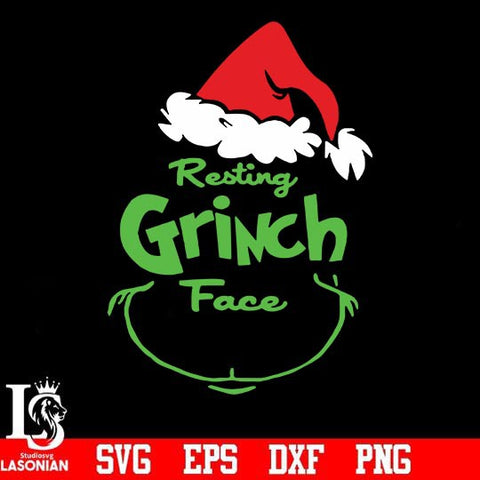 Resting Grinch face svg, png, dxf, eps digital file NCRM13072026