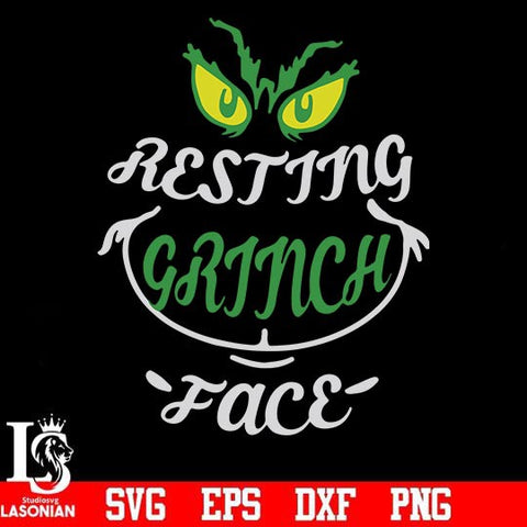 Resting Grinch face svg, png, dxf, eps digital file NCRM13072034