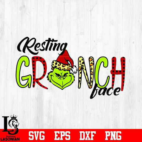 Resting grinch face svg , The Grinch svg , Christmas Grinch svg eps dxf png file