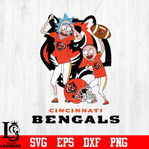 Rick and Morty Cincinnati Bengals svg eps dxf png file