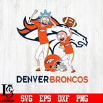 Rick and Morty Denver Broncos svg eps dxf png file