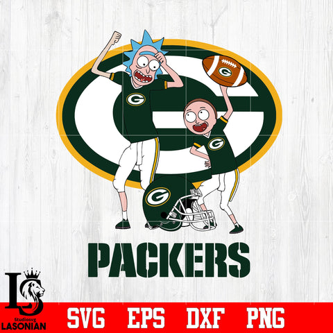 Rick and Morty Green Bay Packers svg eps dxf png file