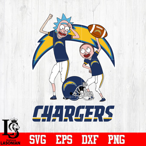 Rick and Morty Los Angeles Chargers svg eps dxf png file